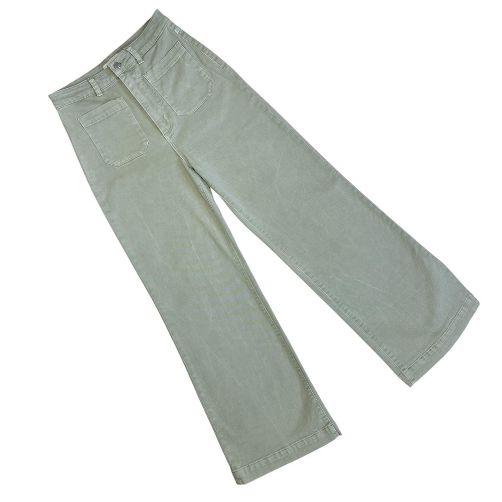 Rollas Sailor High Rise Wide Leg Jeans Women 27 Green Gray Australia Going Out